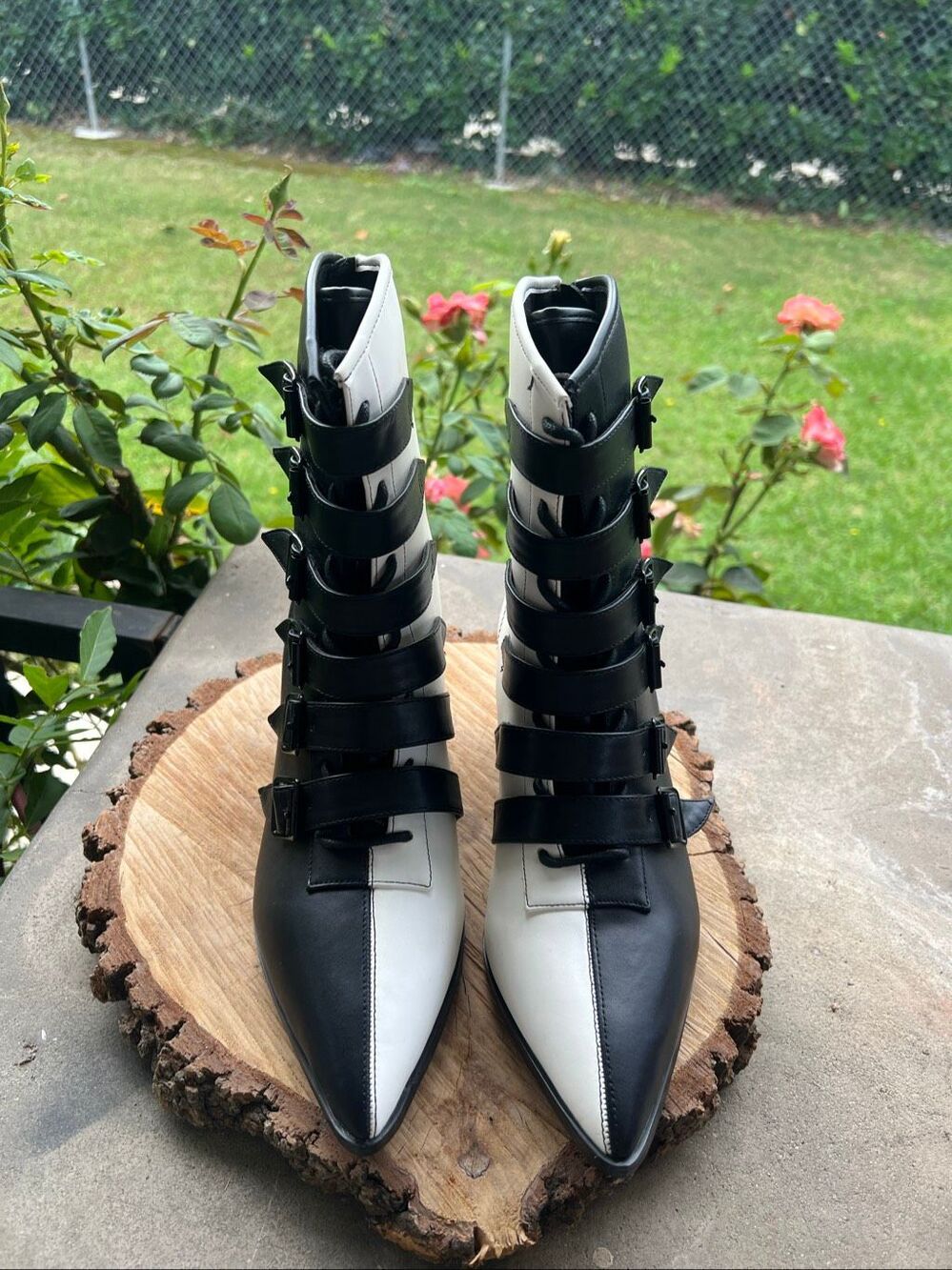 Ash Costello x Strange Cvlt Coven Boots Black/white Size 8 New - Picture 3 of 10